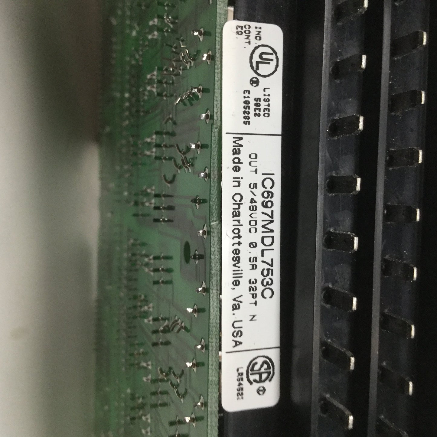 Used GE Fanuc IC697MDL753C Series 90-70 Digital Output Module 5/48VDC NEG, 0.5A/PT