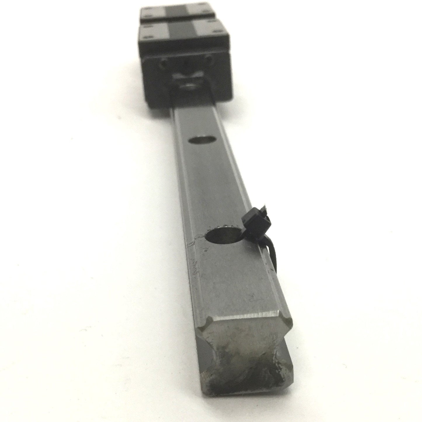 Used THK G5K508 Linear Rail with 2 Carriages, Rail Length 358mm, Carriages 54mmx34mm