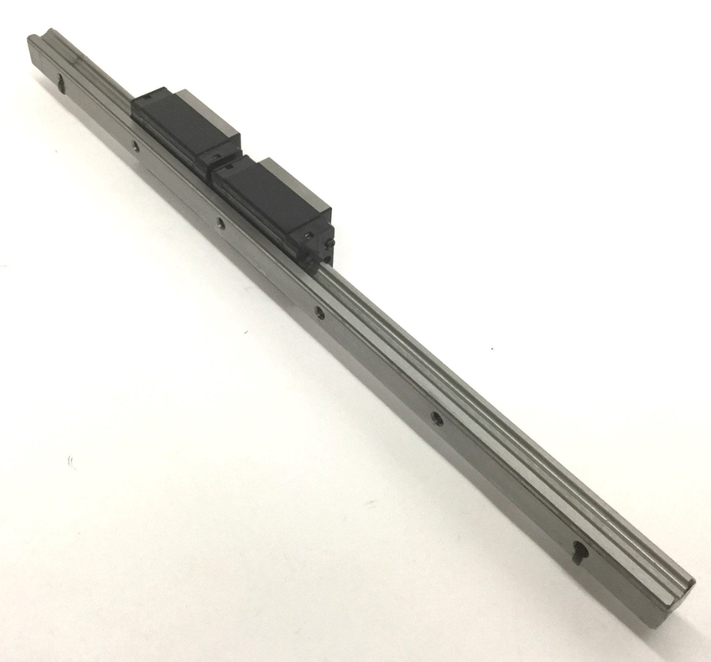 Used THK G5K508 Linear Rail with 2 Carriages, Rail Length 358mm, Carriages 54mmx34mm