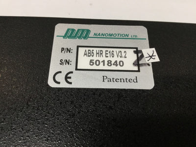 Used Nanomotion AB5 Piezoelectric Motor HR E16 Driver Amplifier Box Single-Axis 24VDC