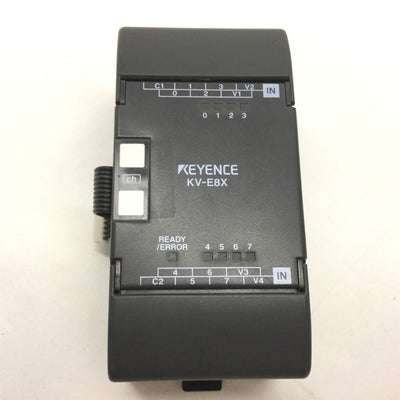 Used Keyence KV-E8X Programmable Logic Controller Input Expansion Module, 8x Inputs