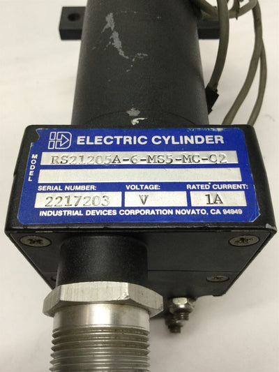 Used Industrial Devices RS21205A-6 Electric Cylinder Rodless Linear Step Actuator 6"