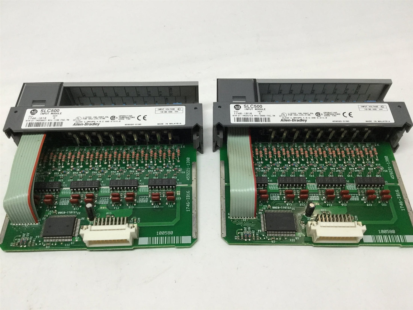 Used Lot of 2 Allen Bradley 1746-IB16 Ser C SLC500 PLC Input Module 16-Point 10-30VDC