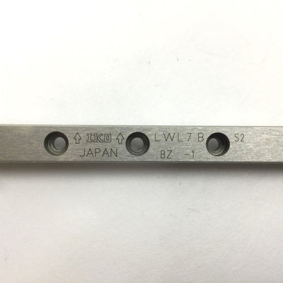 Used IKO LWL7B 180mm Linear Rail, With 2 Slides, 7mm Rail Width, 5mm Rail Height