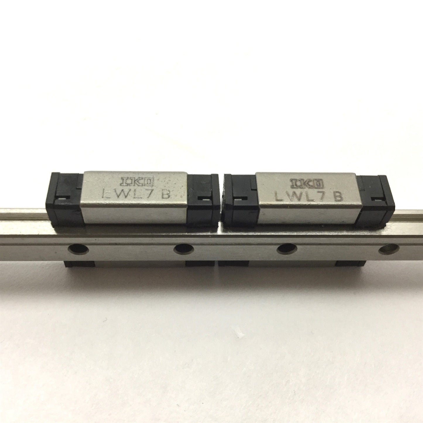 Used IKO LWL7B 180mm Linear Rail, With 2 Slides, 7mm Rail Width, 5mm Rail Height