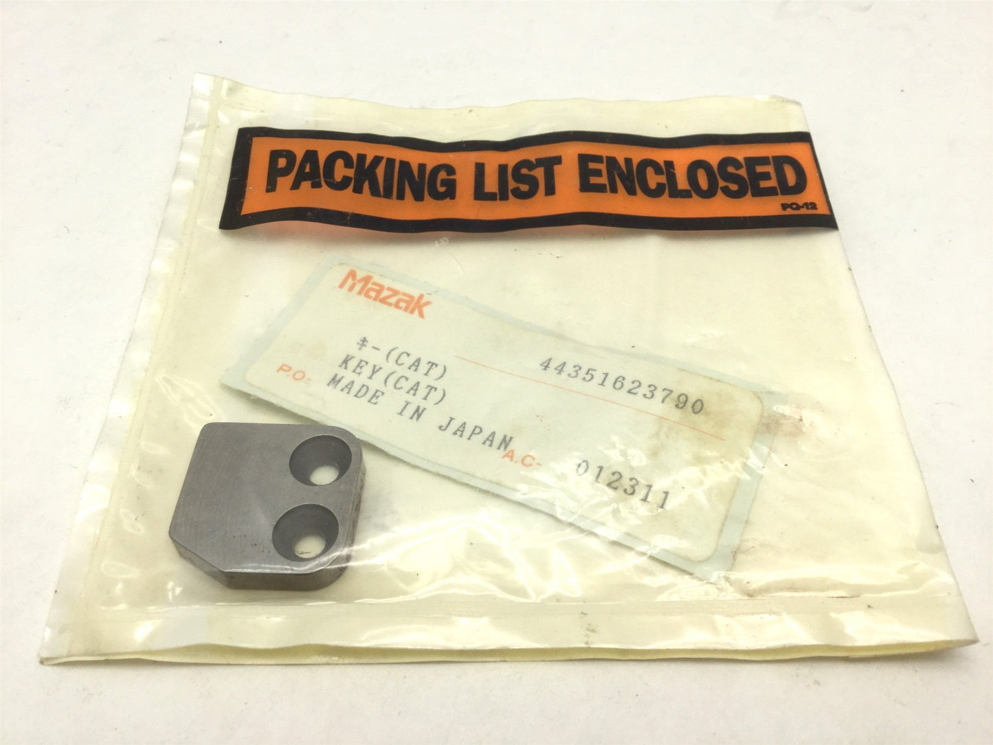 New Mazak 44351623790 KEY, Overall Dimensions: 25mm x 25mm x 5mm, CNC Machinery