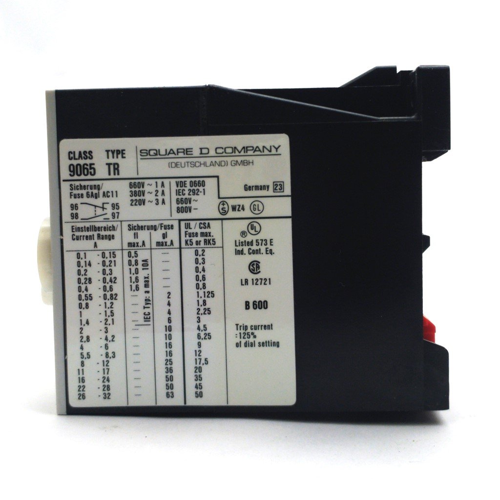 New Square D 9065 TR2 Overload Relay, 2-3A, 3-Pole, NO/NC, 600VAC/300VDC