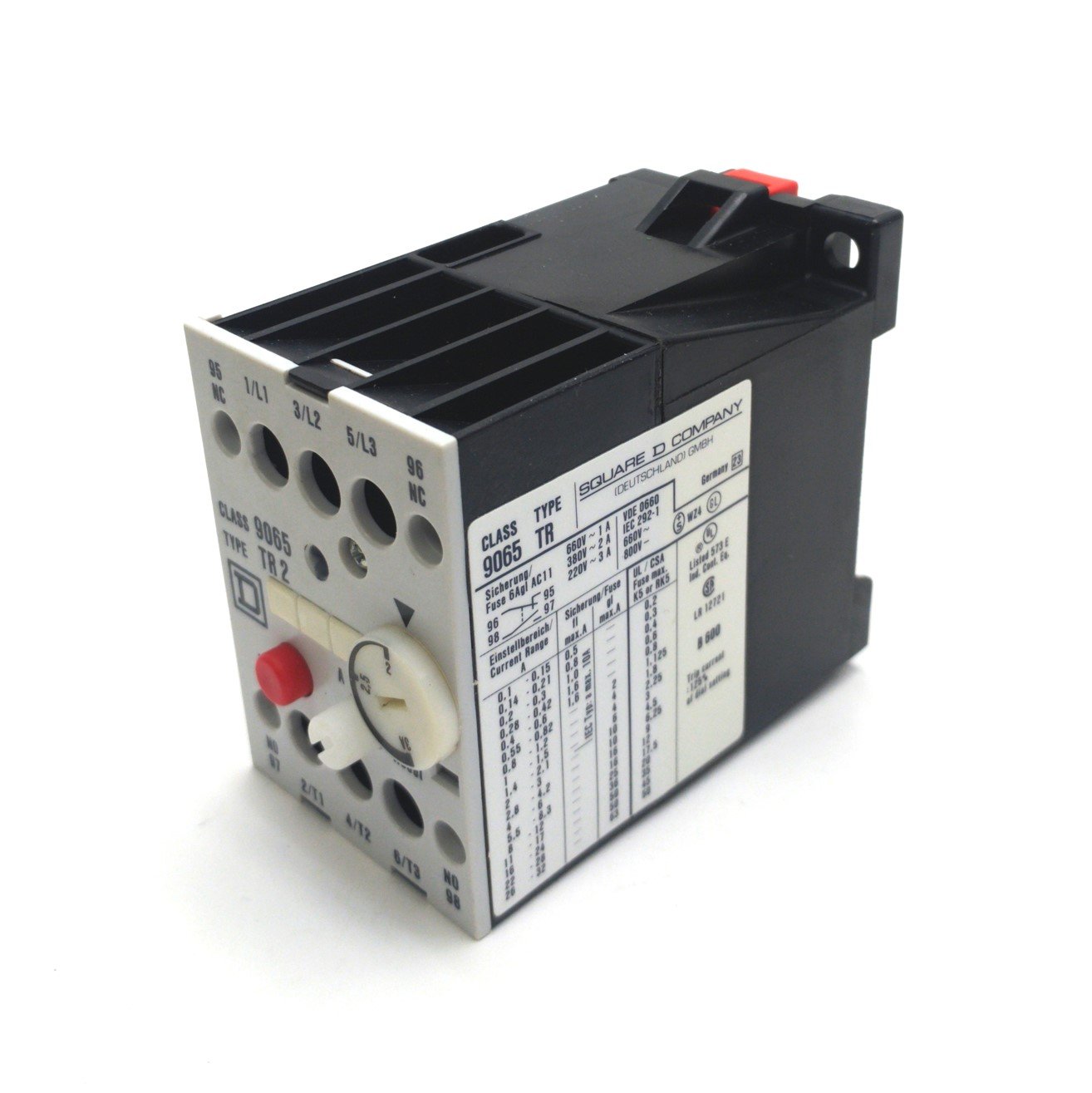 New Square D 9065 TR2 Overload Relay, 2-3A, 3-Pole, NO/NC, 600VAC/300VDC