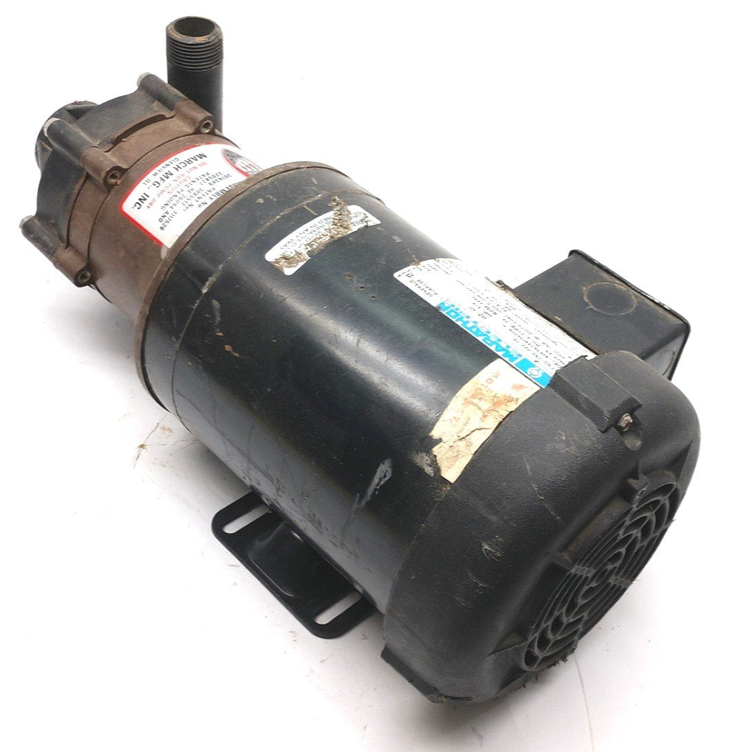 Used March TE-7R-MD Pump With Marathon 4VK56T34F5600B AC Motor, 3PH, 3/4HP, 53 GPM