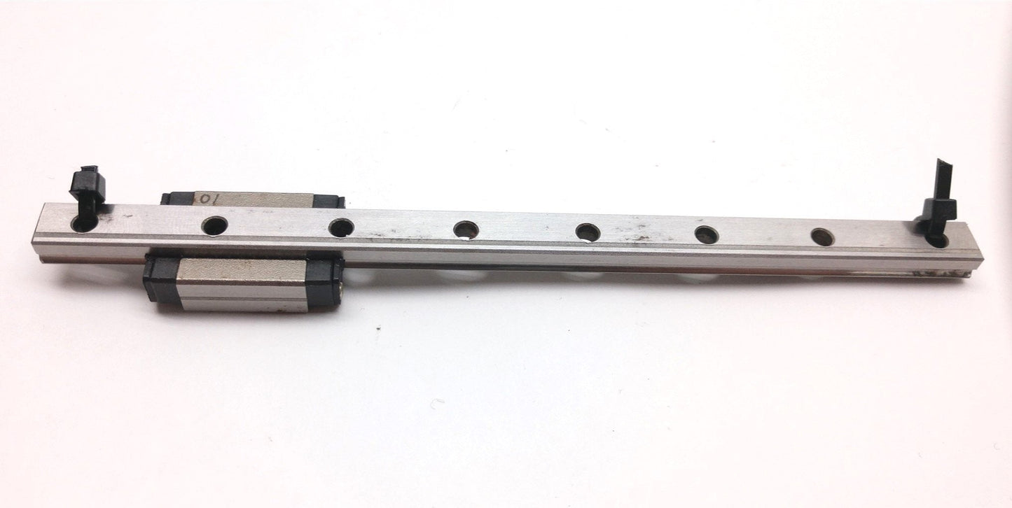 Used THK RSR 9KM Linear Bearing, 4x M3 Tapped Holes, Rail: 155mm x 9mm x 6mm