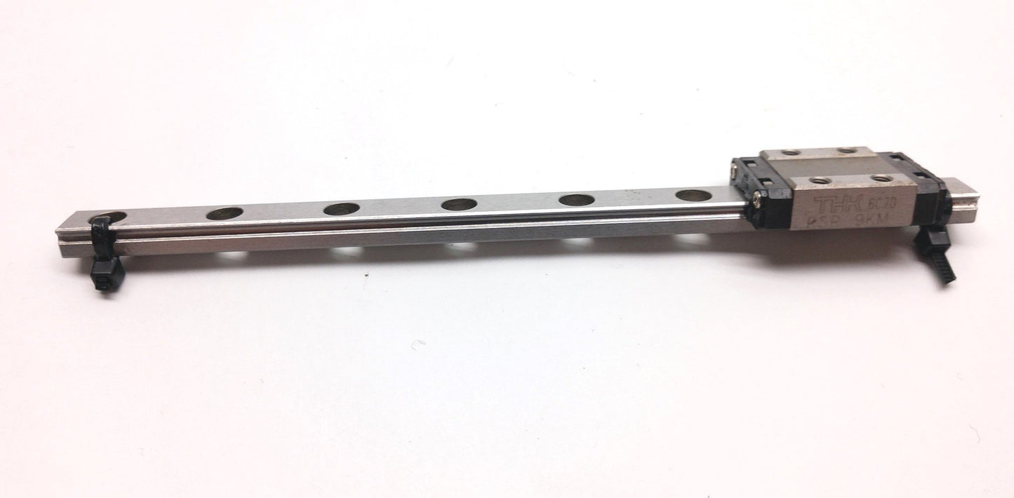 Used THK RSR 9KM Linear Bearing, 4x M3 Tapped Holes, Rail: 155mm x 9mm x 6mm