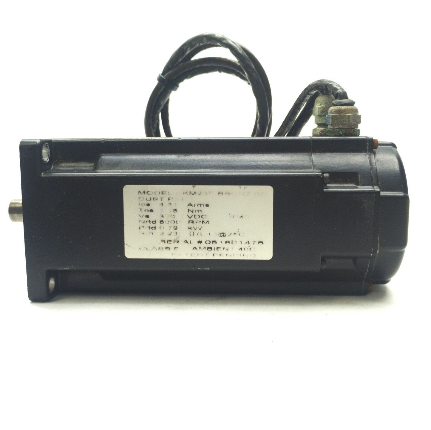 Used Kollmorgen AKM23F-BSCN2-02 Servo Motor, .79kW, 10.4lb-in, 3? 120/240VAC, NEMA 23