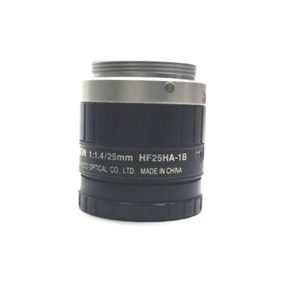 Used Fujinon HF25HA-1B Machine Vision Lens F1.4-22 Focal 25mm C-Mount *Bad Coating*