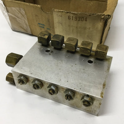 Used Mazak G77LA000380 Lube Mixing Valve Block CNC Machine Part (.01,.03,.05,.2,.2,)