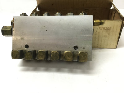 Used Mazak G77LA000340 Lube Air/Oil Mixing Valve Block CNC Machine Part (.03X5,.20)