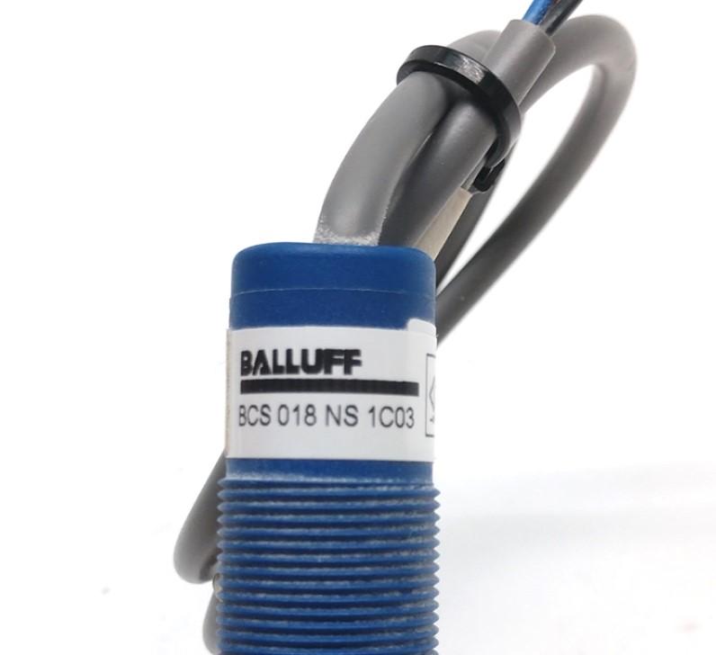 Used Balluff BCS-018-NS-1C03 Proximity Sensor, 10-30VDC, 250mA, Range: 10mm