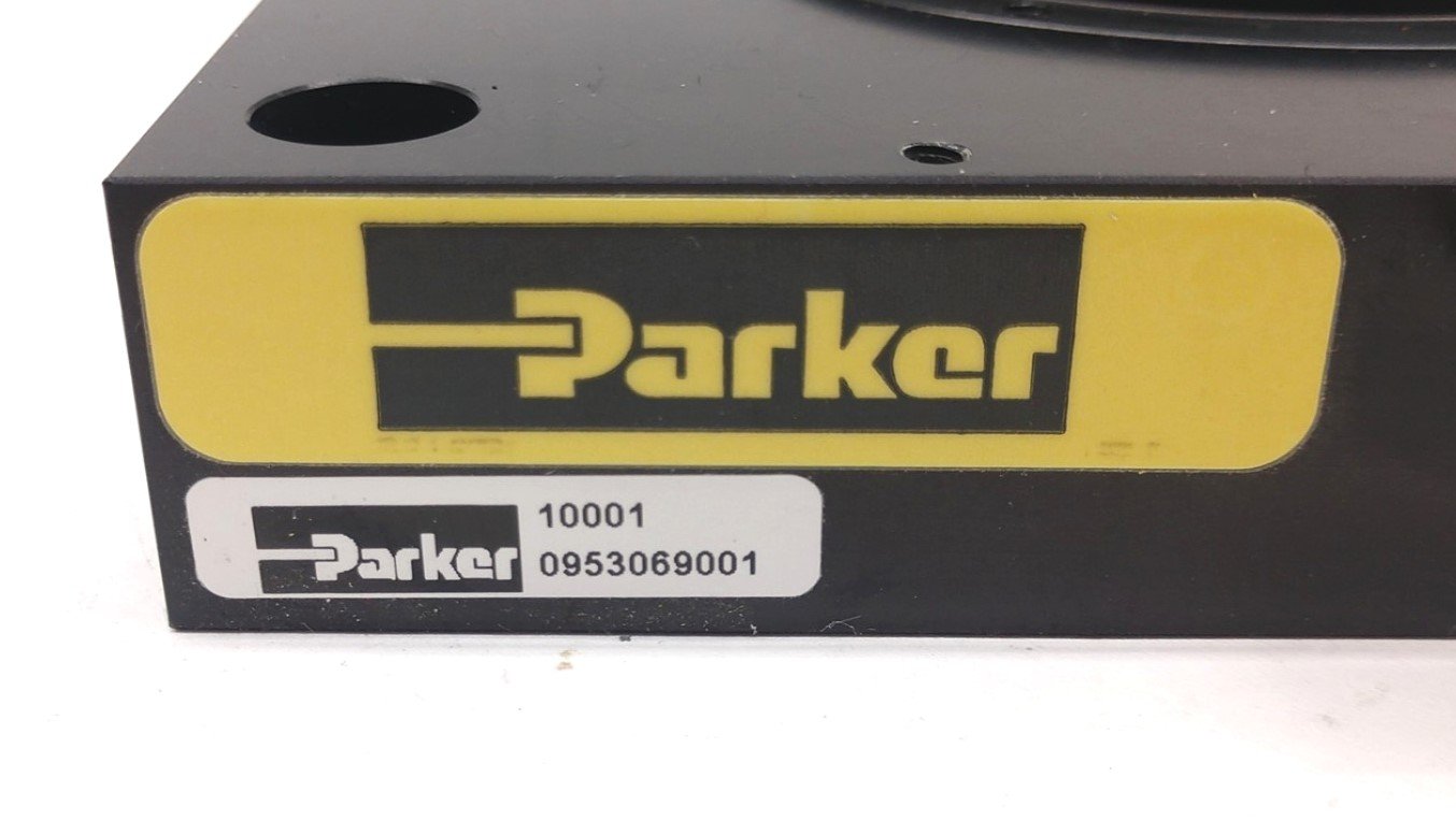 Used Parker 10001 Rotary Positioner Stage, Range: 360°, Diameter: 2.75" *No Scale*