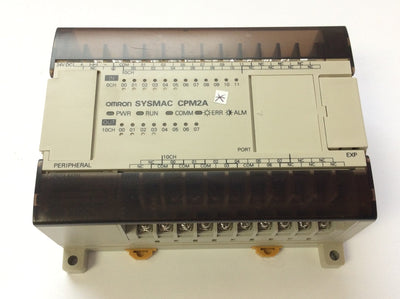 Used Omron CPM2A-20CDT-D SYSMAC Programmable Controller Input: 24VDC, Output: 30VDC