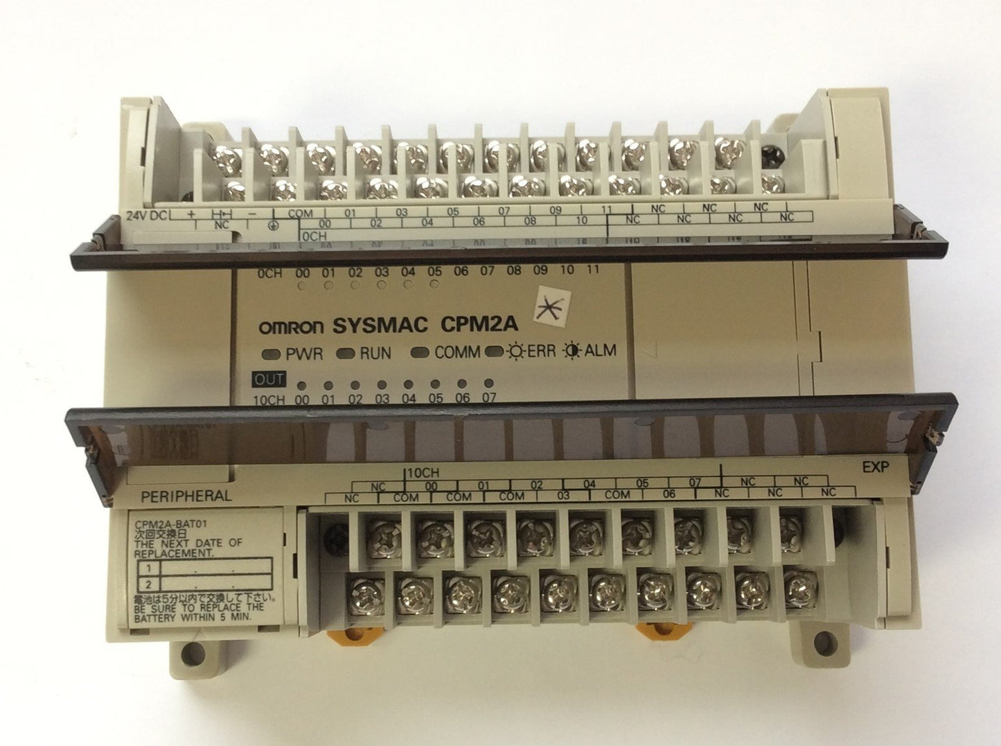 Used Omron CPM2A-20CDT-D SYSMAC Programmable Controller Input: 24VDC, Output: 30VDC