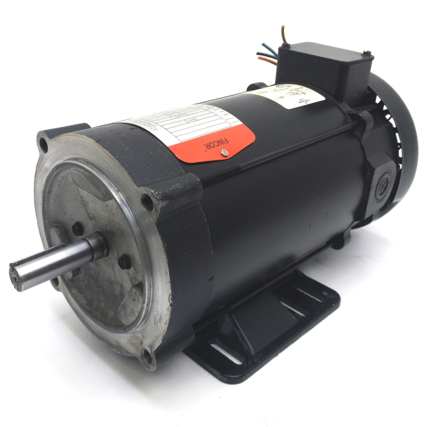 Used Fincor 9207509TFB DC Motor, 56C Frame, 3/4HP, 1750RPM, 5/8" Shaft, 90VDC