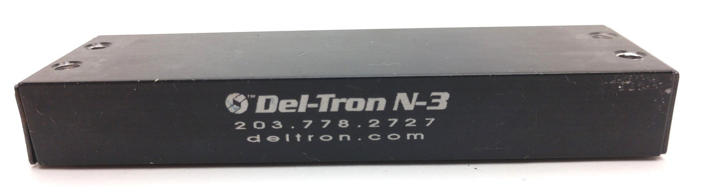 Used Del-Tron N-3 Cross Roller Slide, 2" Travel, Dimensions: 3.5" x 1" x 0.5"