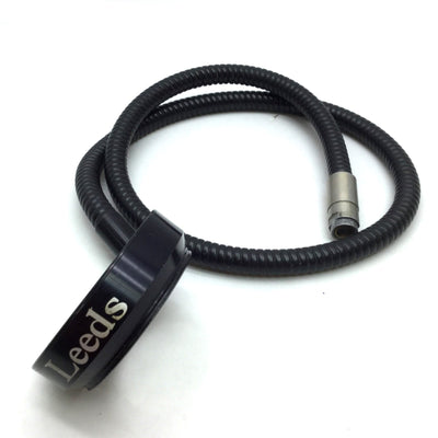 Used Leeds Fiber Optic Microscope Light Ring, ID: 50mm, 38" Length, 15.8mm Input