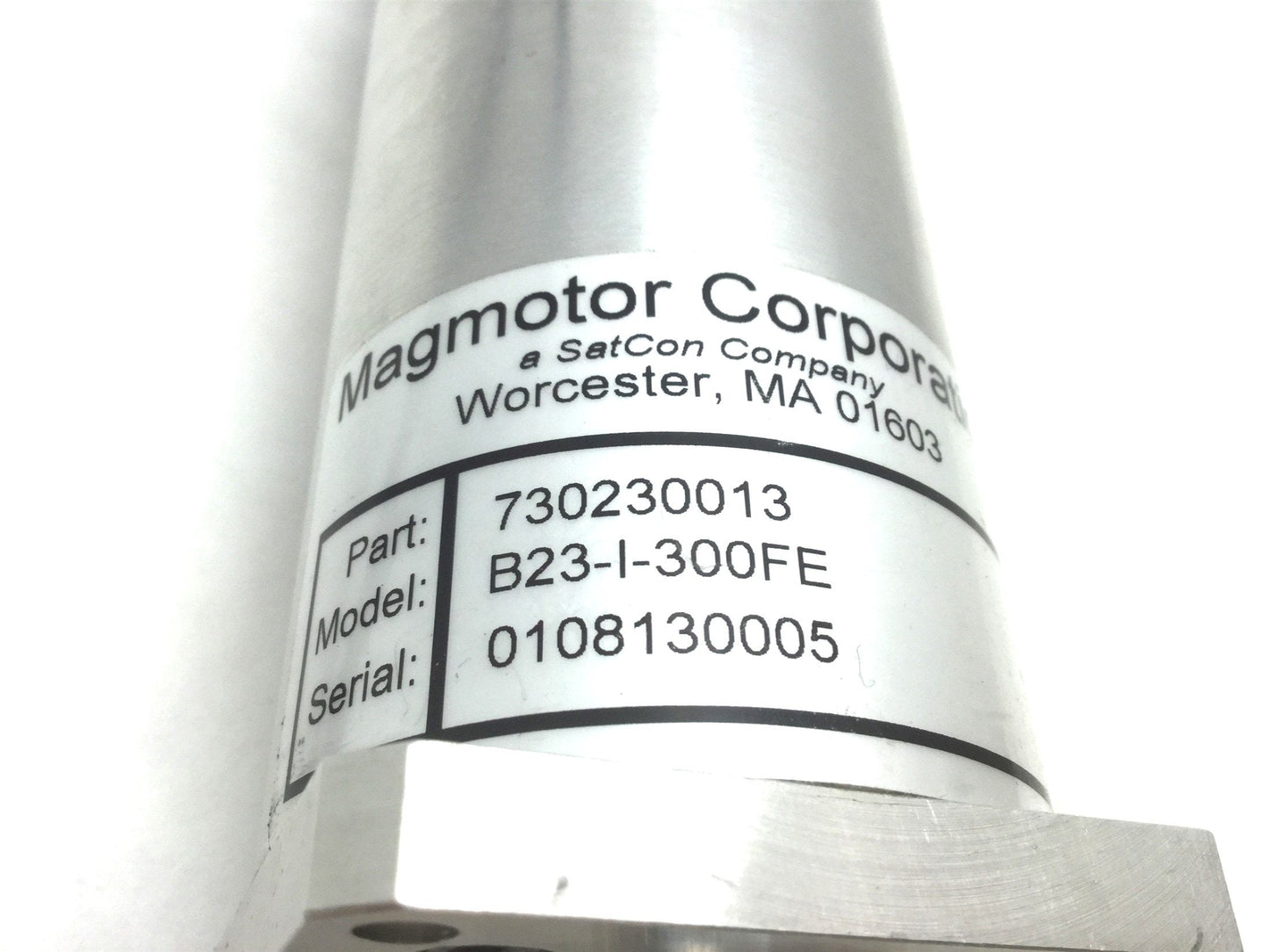 Used Magmotor B23-I-300FE Brushless Servo Motor, Max Speed: 6000, Shaft: 0.375"