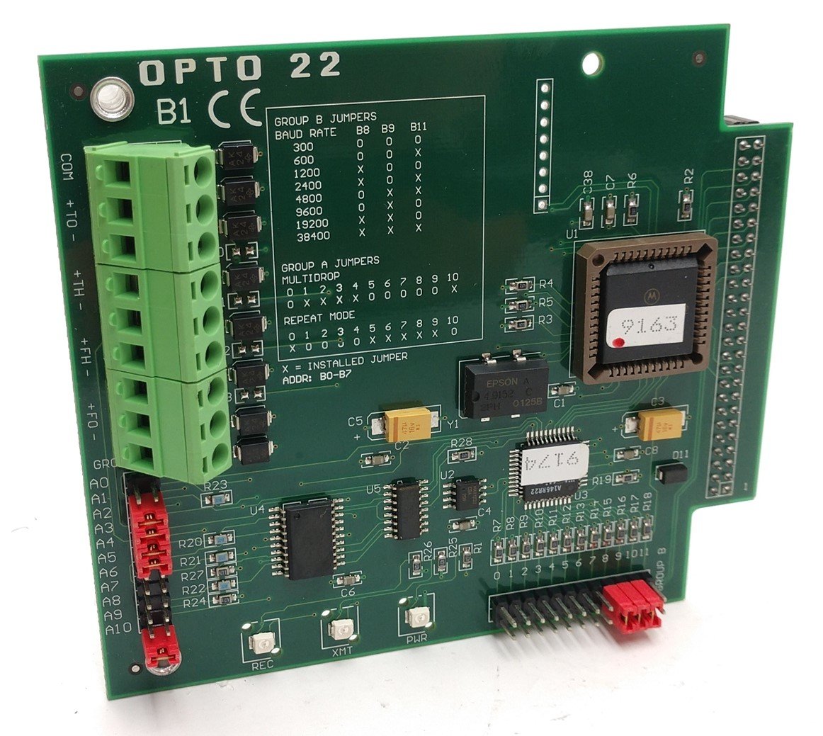 Used OPTO 22 B1 16-Channel Optomux Interface Brain Board for Serial Networks 007308D