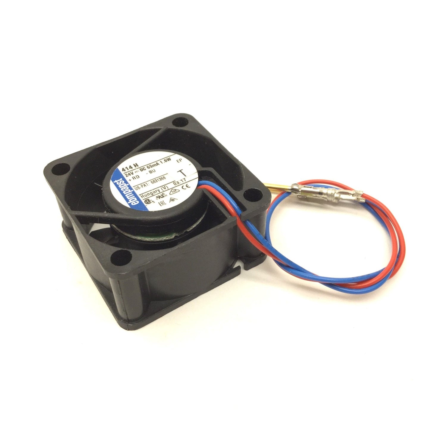 Used Ebmpapst 414H Cooling Fan, 24VDC, 65mA, 1.6W, Dimensions: 4cm x 4cm x 2cm