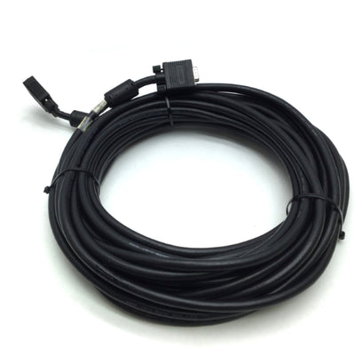 Used L-Com CTLF3VGAMM-50 VGA Cable HD15 Male to Male, Black Length 50', Ferrite Cores