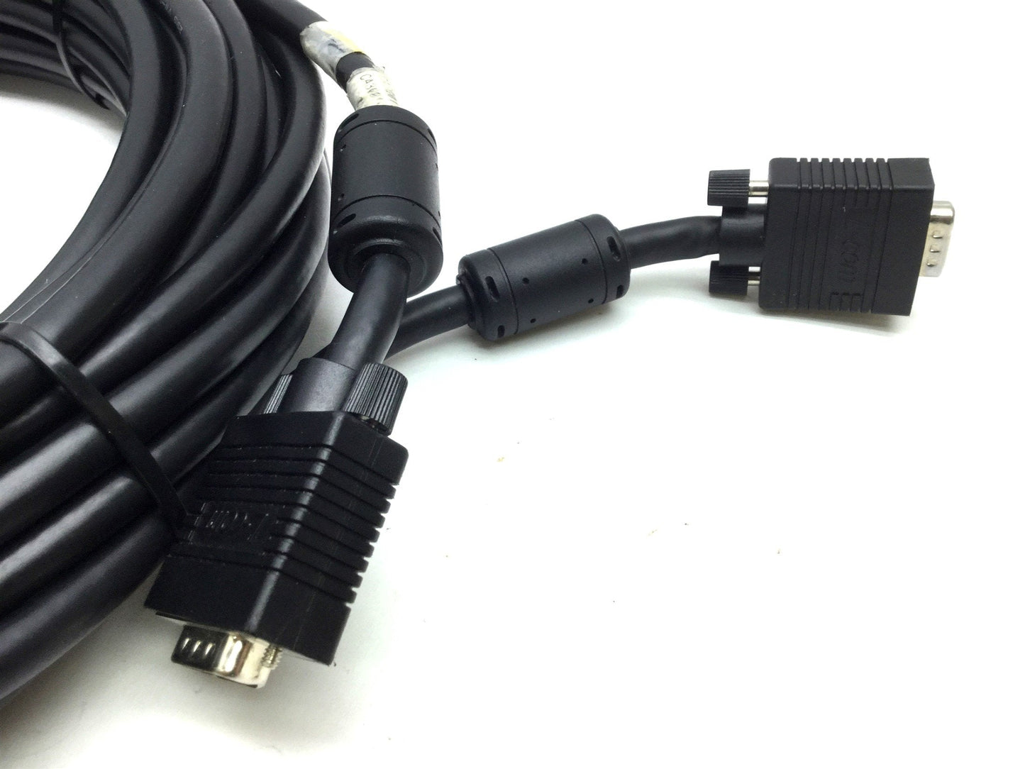 Used L-Com CTLF3VGAMM-50 VGA Cable HD15 Male to Male, Black Length 50', Ferrite Cores