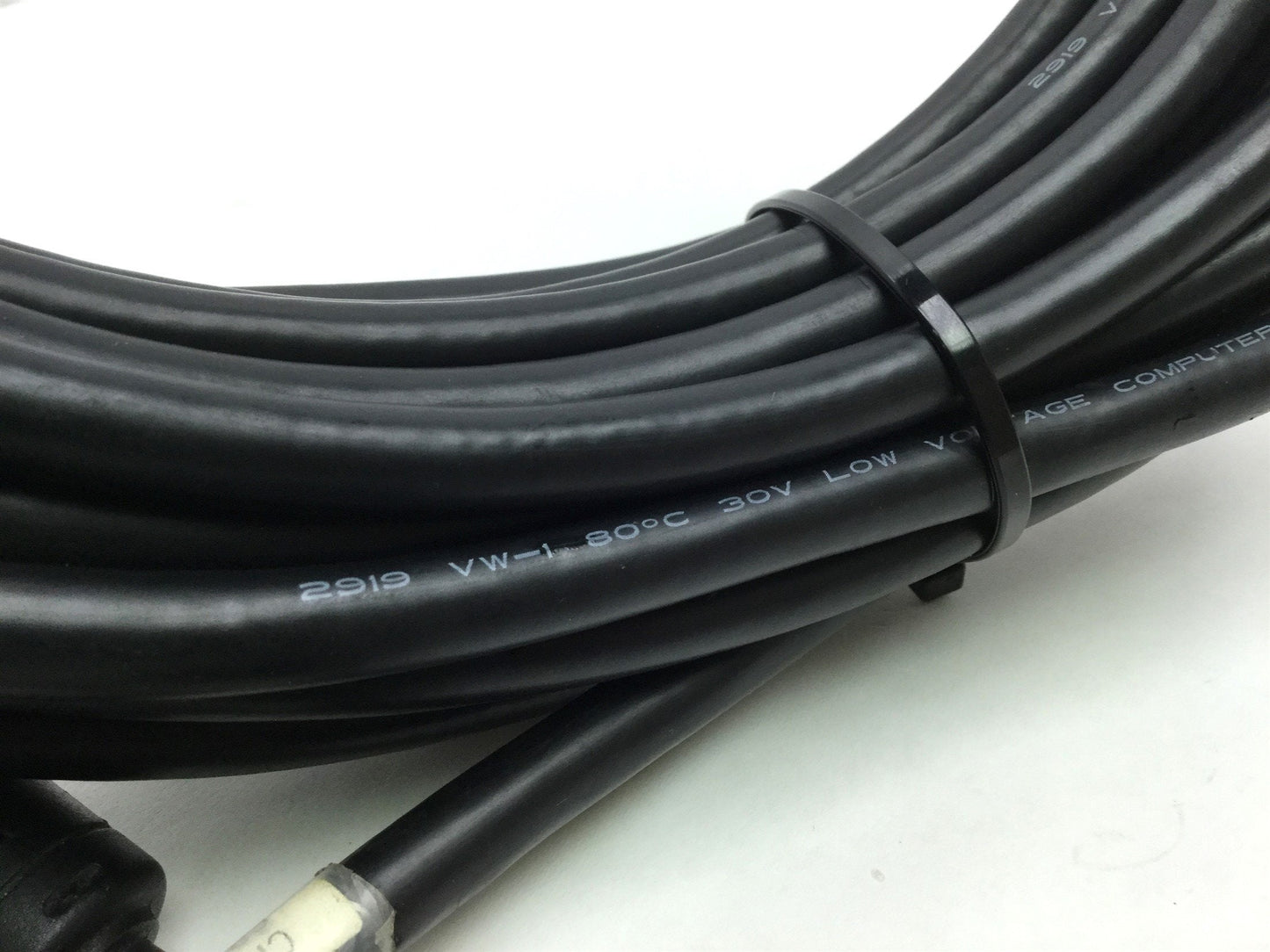 Used L-Com CTLF3VGAMM-50 VGA Cable HD15 Male to Male, Black Length 50', Ferrite Cores