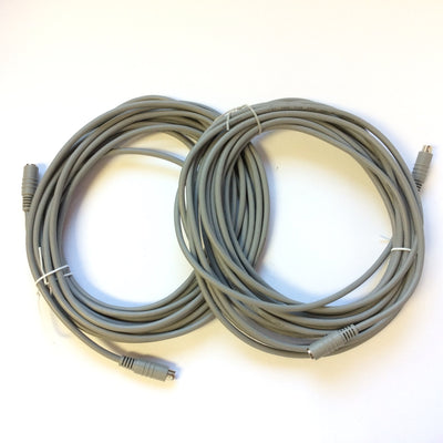 New Other Lot of 2 L-Com DK226MF-25 Extension Cable, Mini DIN 6 Male to Female, 25' Long