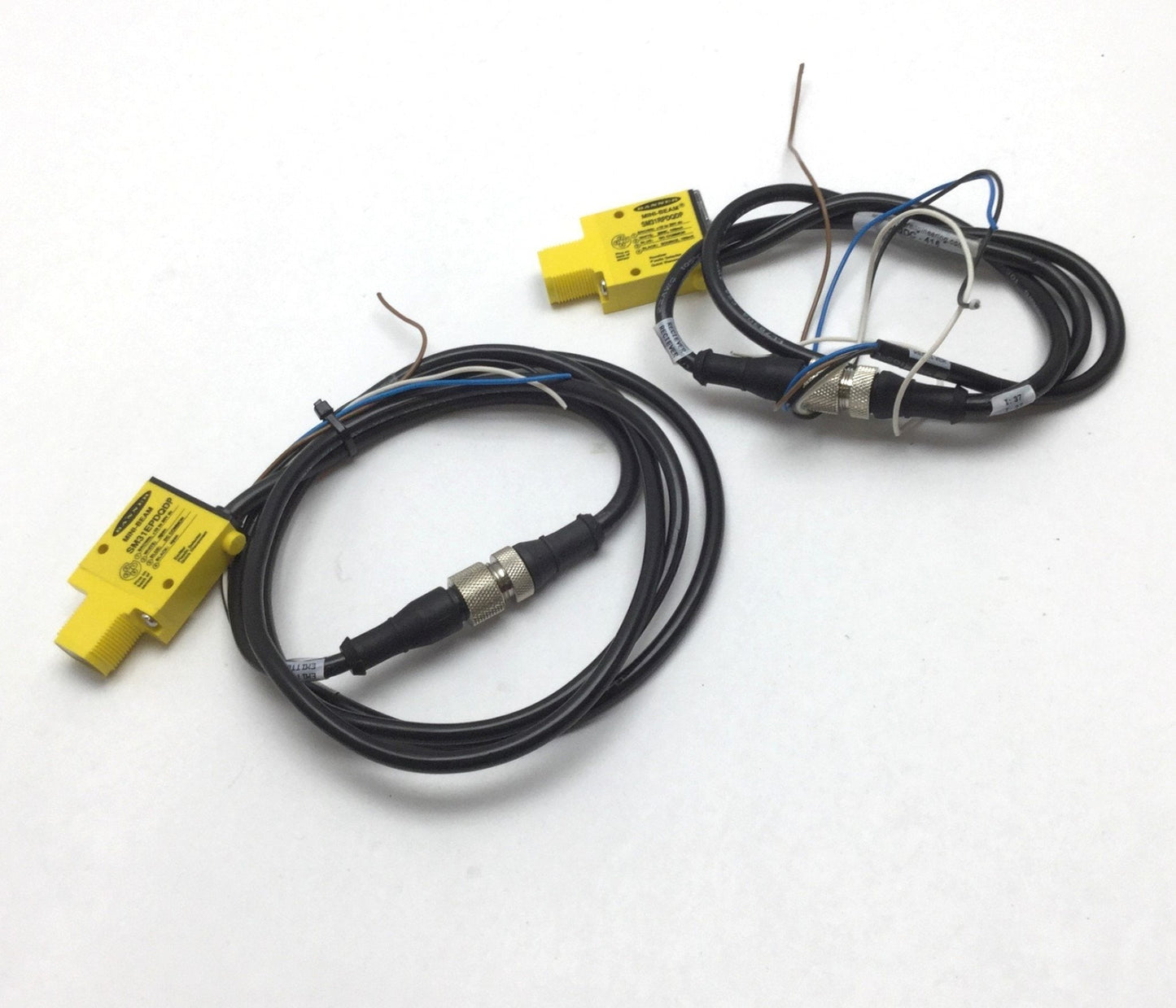 Used Banner SM31EPDQDP SM31RPDQDP Photoelectric Sensor Emitter and Receiver, 0-0.3m