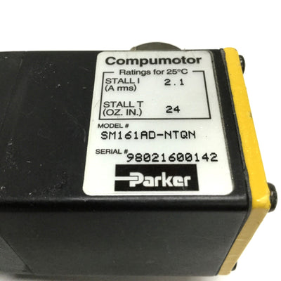 Used Parker SM161AD-NTQN Compumotor Brushless Servo Motor 24 oz-in, 2.1A Stall