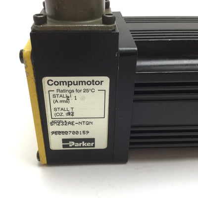 Used Parker SM232AE-NTQN Compumotor Servo Motor, 340V 2.1A, Torque 92oz-in