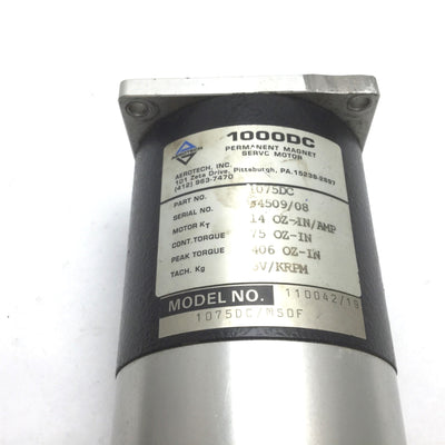 Used Aerotech 1075DC Permanent Magnet Servo Motor, Shaft Diameter: 0.5", NEMA 34