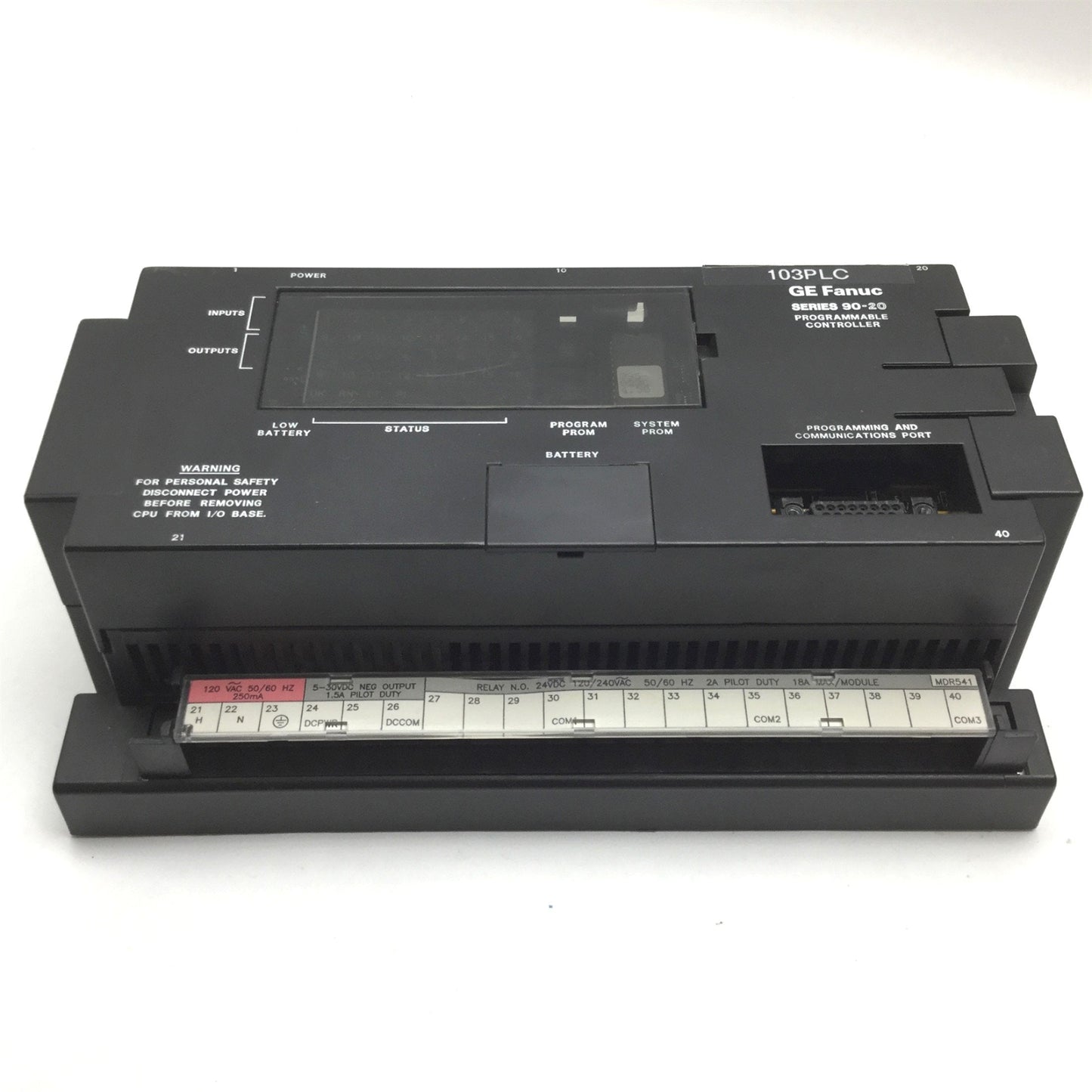 Used GE Fanuc IC692MDR541C I/O Module with IC692CPU211F CPU, Voltage: 120VAC 50/60Hz