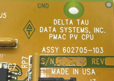 Used Delta Tau Data Systems 602705-103 PMAC PV CPU Daughter Board, V1.16C, 60MHz