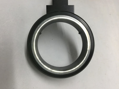 Used Leeds Flexible Fiber Optic Microscope Light Ring, 50mm ID, 5/8" Input, 30" Long