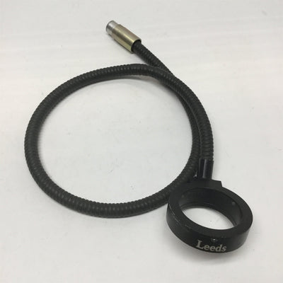 Used Leeds Flexible Fiber Optic Microscope Light Ring, 50mm ID, 5/8" Input, 30" Long