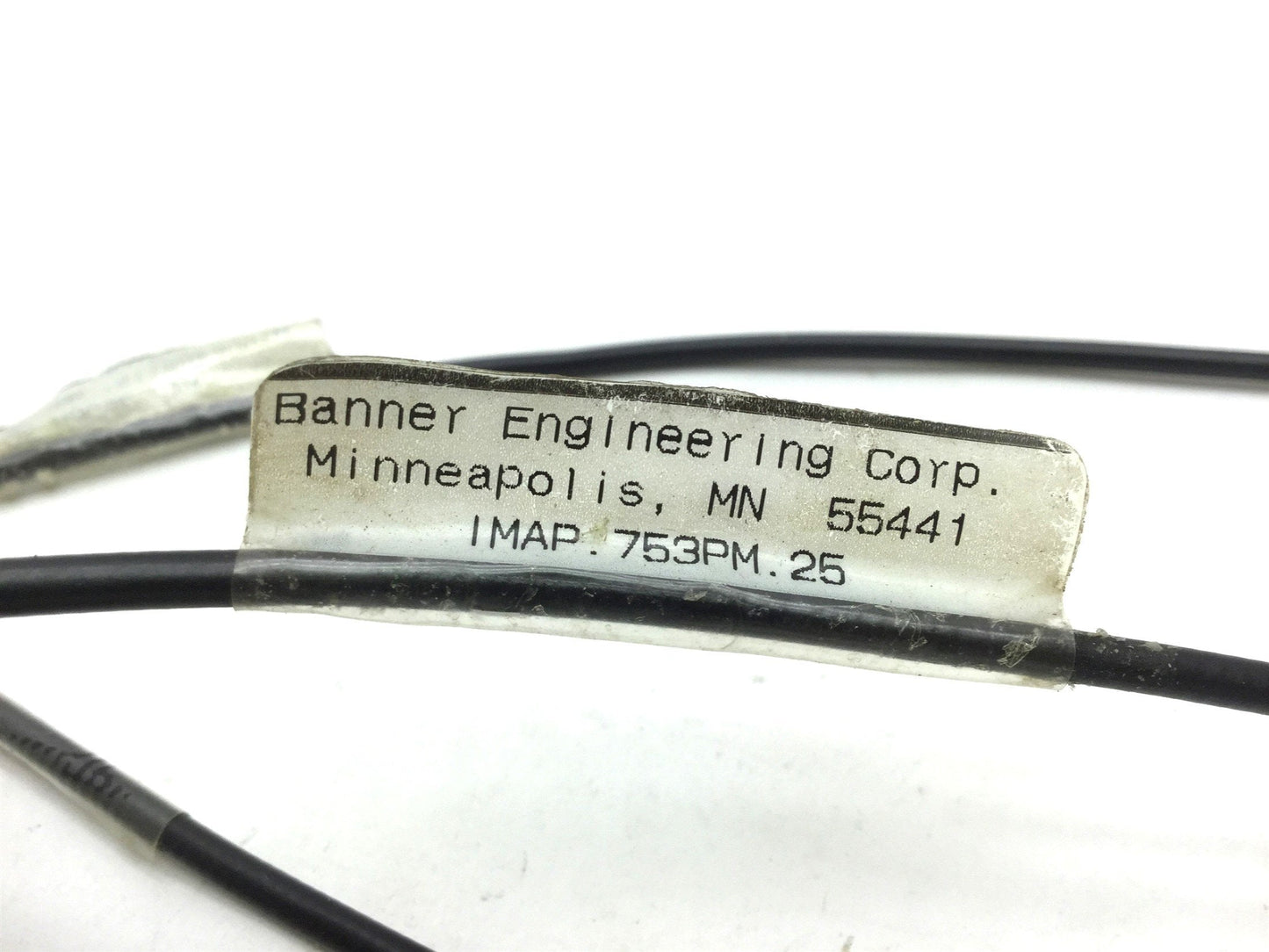 Used Lot of 3 Banner IMAP.753PM.25 Fiber Optic Cables Bundle: 1.2mm 90ø Probe, L: 3'