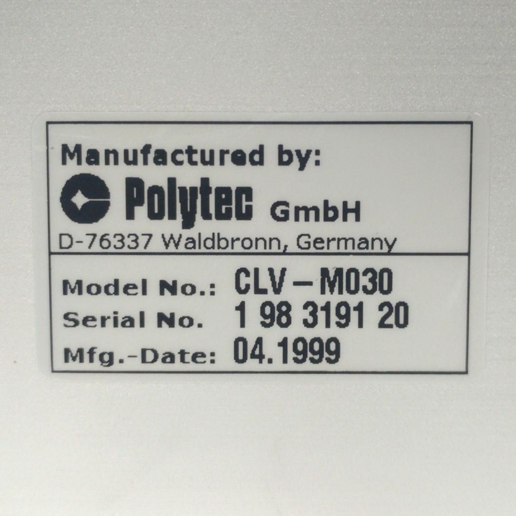 Used Polytec CLV-M030 Laser Vibrometer Decoder Module, 3 Ranges, For CLV-1000/2000