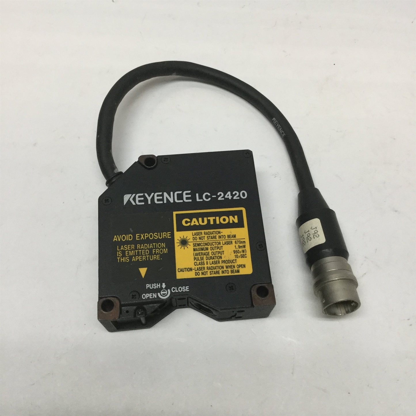 Used Keyence LC-2420 Reflective Laser Displacement Sensor Head 670nm 1.9mW