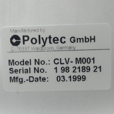 Used Polytec CLV-M001 Laser Vibrometer Output Module, 5/20/50k, For CLV-1000/2000