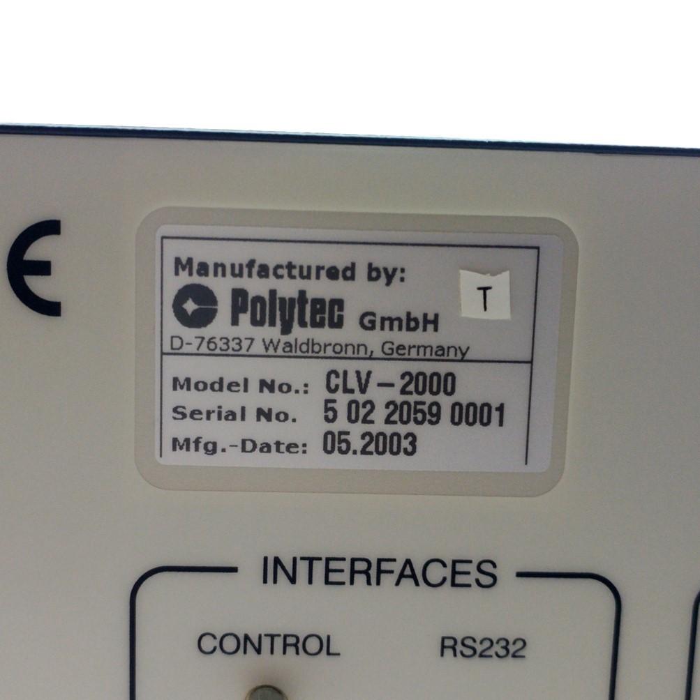 Used Polytec CLV-2000 Laser Vibrometer Controller CLV-M000 CLV-M200 CLV-M030 120VAC