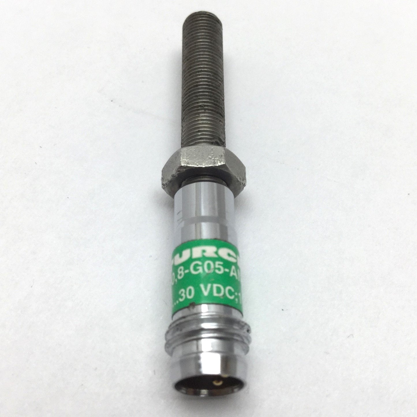 Used Turck Bi0.8-G05-AN6X-V1331 Proximity Sensor, Range: 0.8mm, 10-30VDC, NPN Output