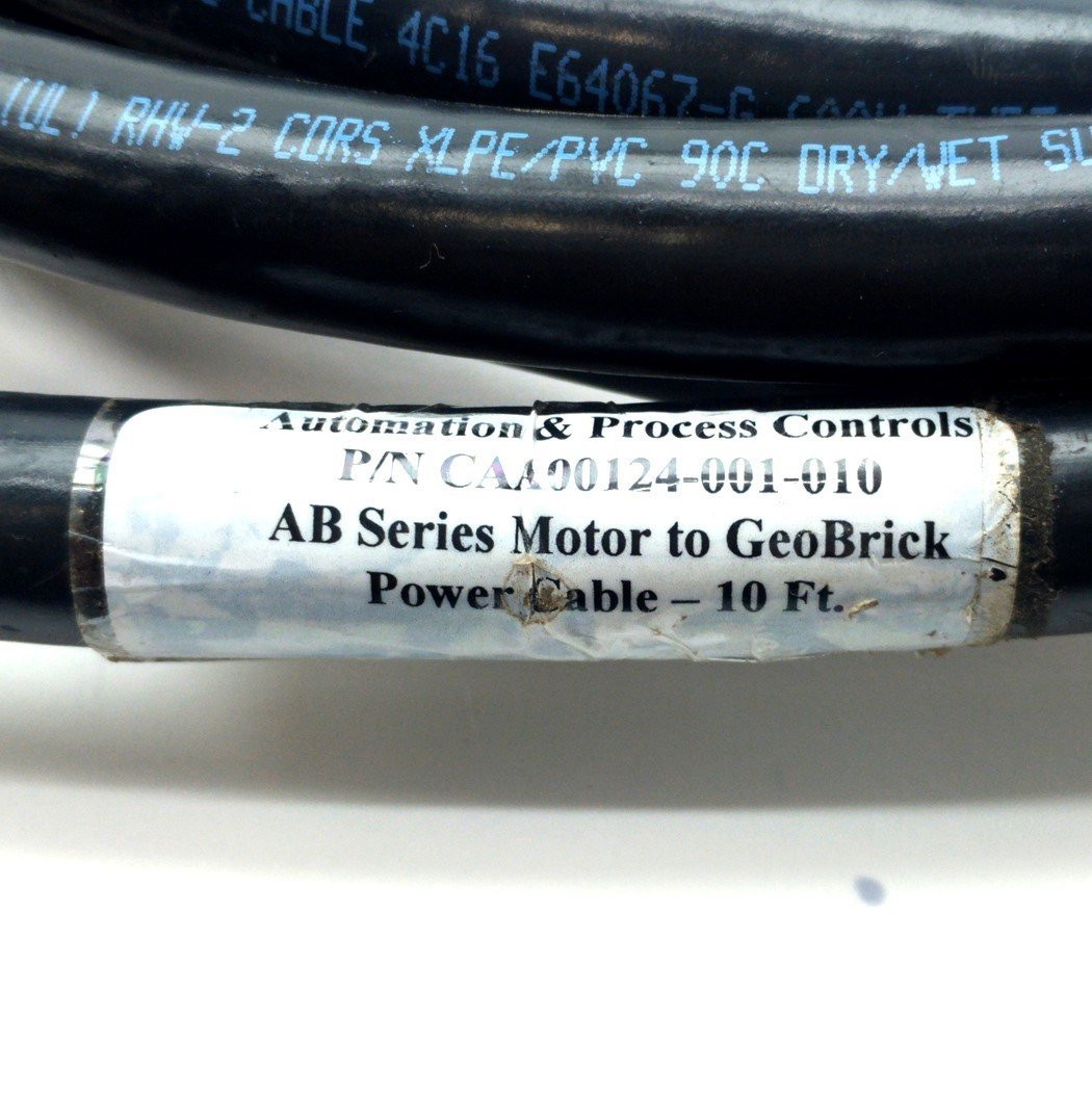 Used APC CAA00124-001-1-010 Motor Power Cable MCG Motor to Omron Geo Brick Drive 10'