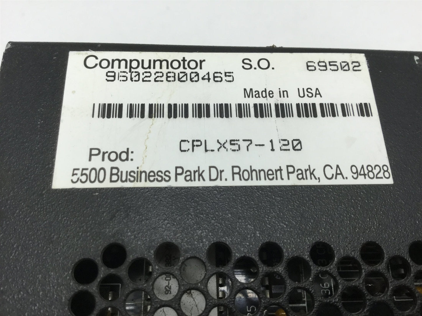 Used Parker CPLX57-120 Compumotor Plus Stepper Motor Controller, 36VAC, 50/60Hz