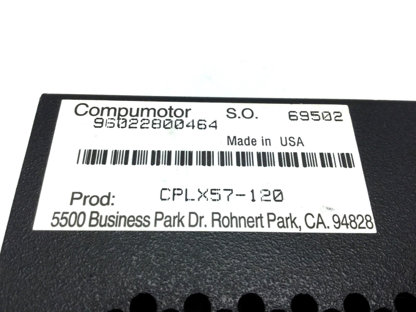 Used Parker CPLX57-120 Compumotor Plus Stepper Motor Controller Voltage 36VAC 50/60Hz